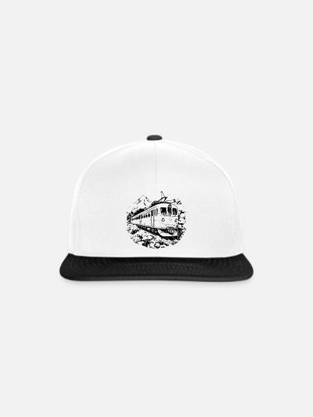 Eisenbahn - Snapback Cap - Weiß/Schwarz