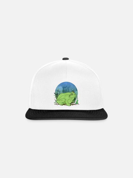 Frosch - Snapback Cap - Weiß/Schwarz
