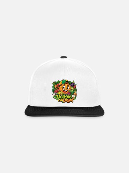 Veggie na Logo - Snapback Cap - Weiß/Schwarz