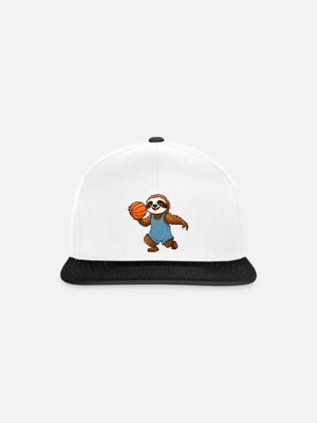 Faultiere Basketball - Snapback Cap - Weiß/Schwarz