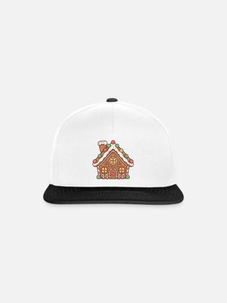 Lebkuchenhaus - Snapback Cap - Weiß/Schwarz