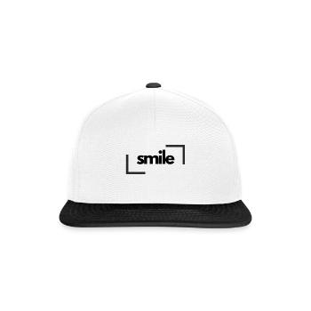 Smile - Snapback Cap - Weiß/Schwarz - Vorne