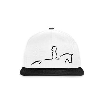 Dressurpferd2.ai - Snapback Cap - white/black - Front