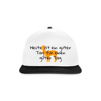 Guter Tag - Snapback Cap - Weiß/Schwarz - Vorne