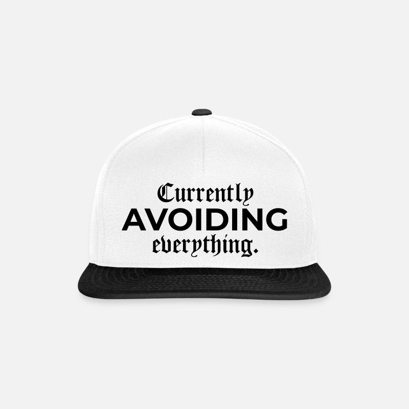 Currently Avoiding Everything – Mood Pur - Snapback Cap - white/black