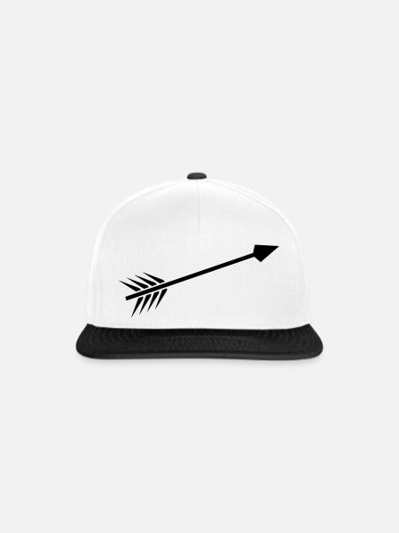 Pfeil - Snapback Cap - Weiß/Schwarz