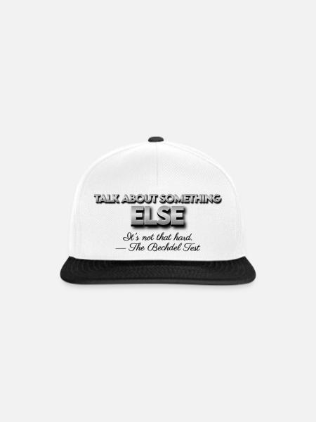 talk about something else - Snapback Cap - Weiß/Schwarz