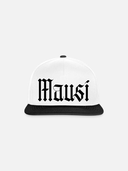 mausi / gothik stil - Snapback Cap - Weiß/Schwarz