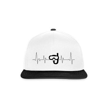 tauchen schnorcheln herzlinie urlaub meer - Snapback Cap - Weiß/Schwarz - Vorne