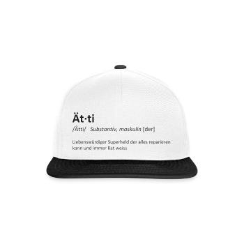 Ätti - Snapback Cap - Weiß/Schwarz - Vorne