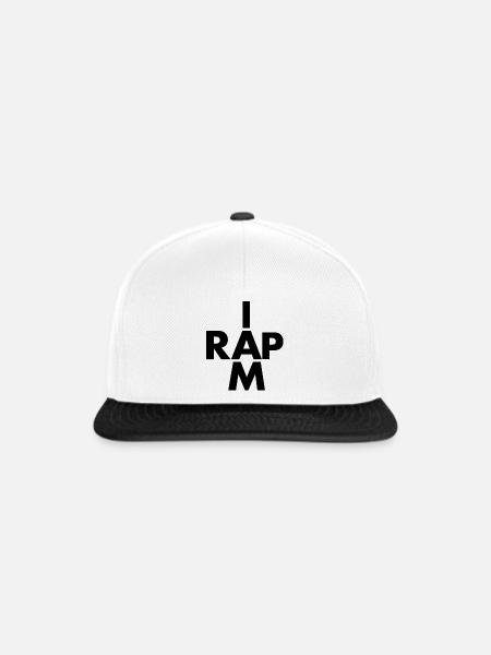 Rap hip hop - Snapback Cap - Weiß/Schwarz