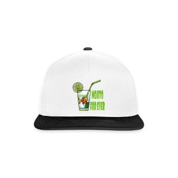 Mojito und Goldfisch - Snapback Cap - Weiß/Schwarz - Vorne