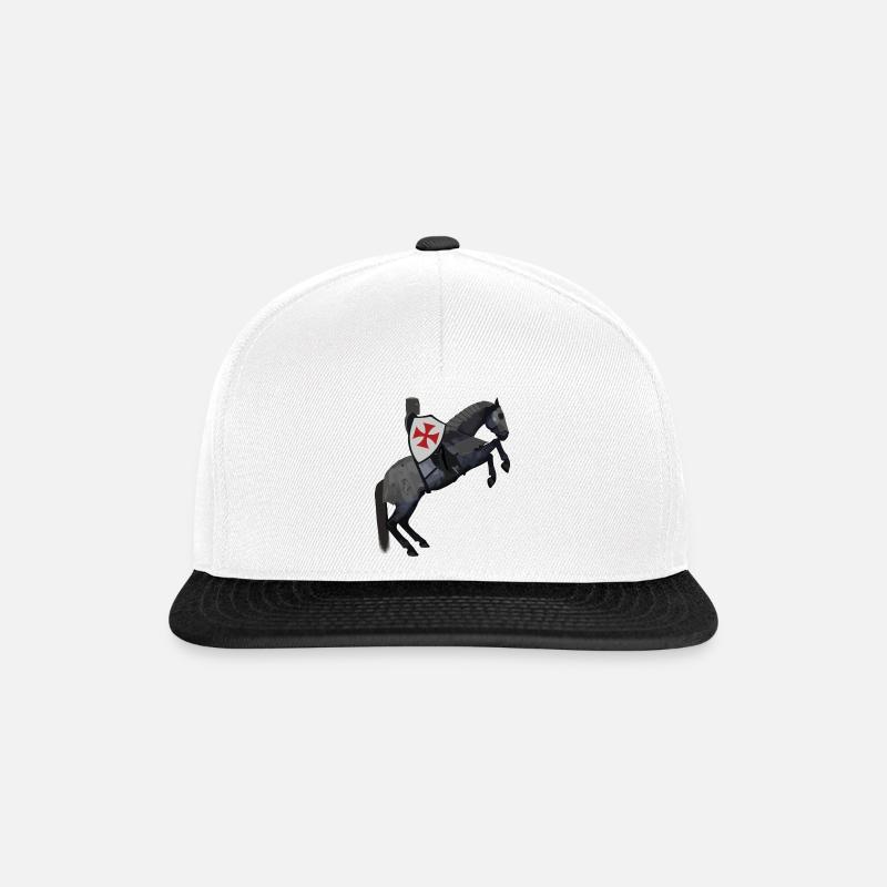 Balai de monture chevaleresque - Casquette snapback - blanc/noir