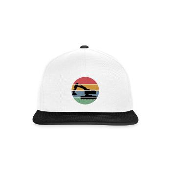 pelleteuse - Casquette snapback - blanc/noir - Devant