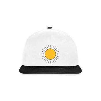 Sonne - Snapback Cap - Weiß/Schwarz - Vorne