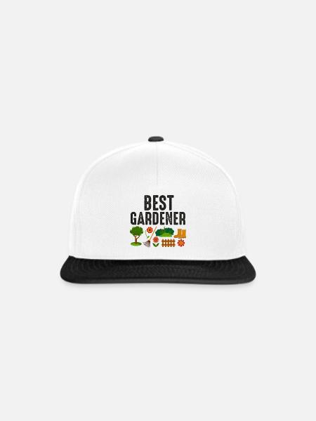Bester Gärtner - Snapback Cap - Weiß/Schwarz