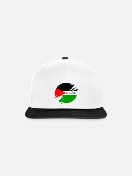 Palästina Kreis - Snapback Cap - Weiß/Schwarz