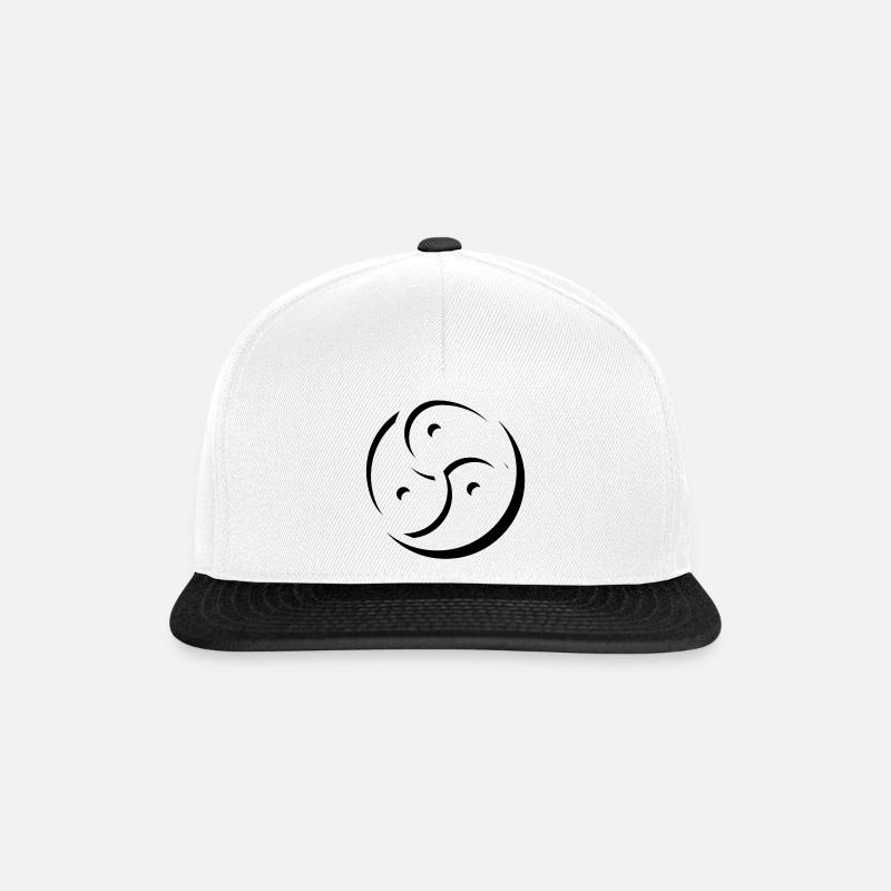 triskele - Snapback Cap - white/black