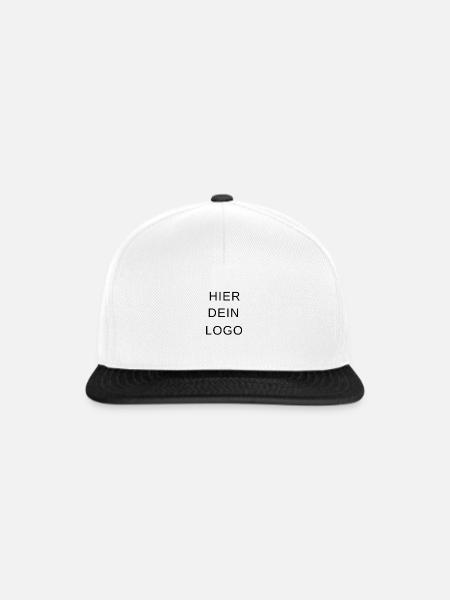 Hier dein logo - Snapback Cap - Weiß/Schwarz