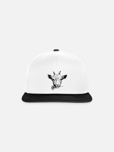 Ziege Geiss - Snapback Cap - Weiß/Schwarz