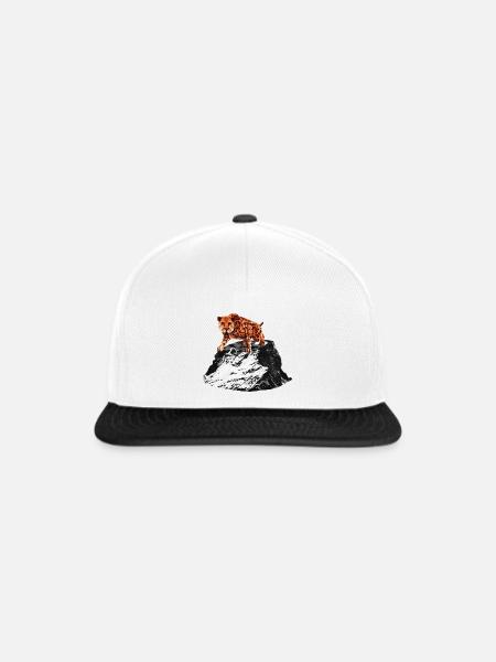 smilodon, raubkatze männer, Säbelzahntiger, Urzeit - Snapback Cap - Weiß/Schwarz