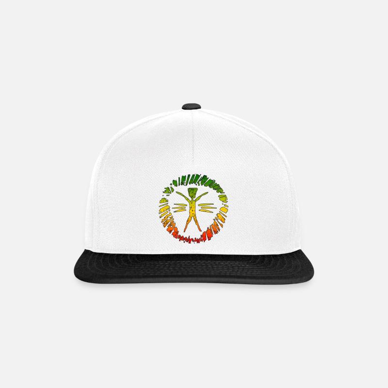 Signe Reggae Hippie avec Dégradé - Casquette snapback - blanc/noir
