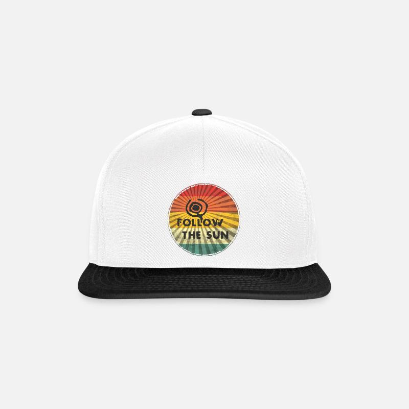 Folge der Sonne - Snapback Cap - Weiß/Schwarz