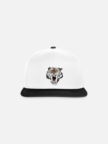 Tiger - Snapback Cap - Weiß/Schwarz