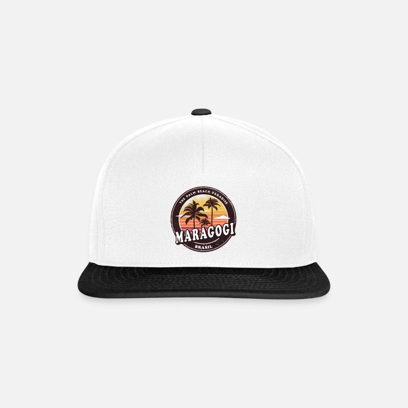Maragogi Brasilien Beach Design - Snapback Cap - Weiß/Schwarz