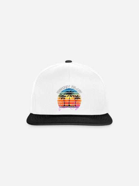 Beach Club Vice City - Snapback Cap - Weiß/Schwarz