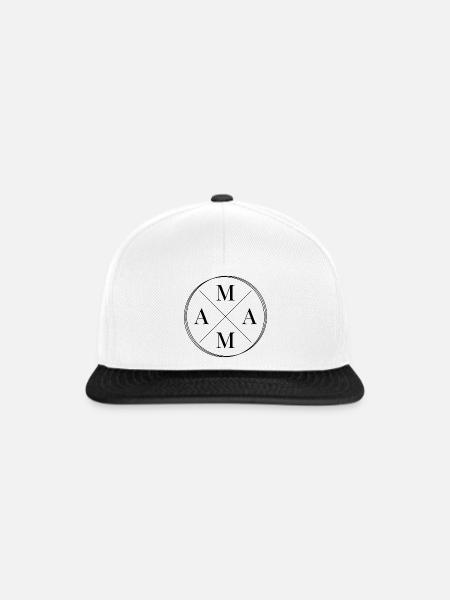 Mama - Snapback Cap - Weiß/Schwarz