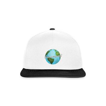 Menschheitsfamilie Friedensbewegung - Snapback Cap - Weiß/Schwarz - Vorne