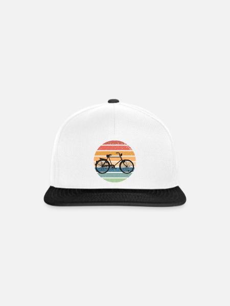 Retro Fahrrad Sonnenuntergang - Vintage Bike - Snapback Cap - Weiß/Schwarz