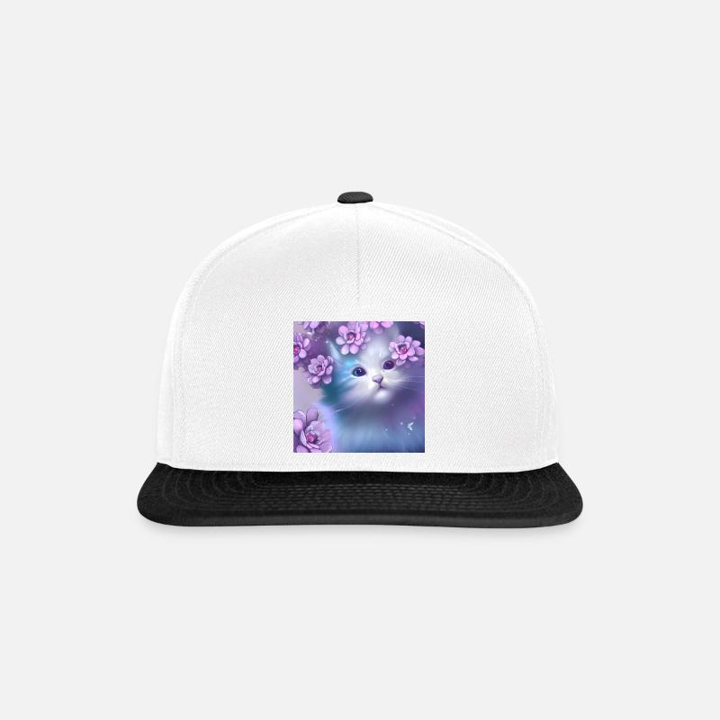 Chaton mignon - Casquette snapback - blanc/noir
