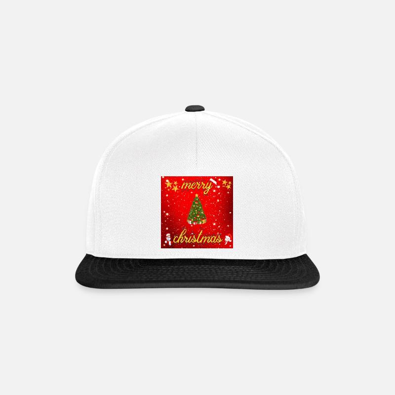 Frohe Weihnachten Version 2 - Snapback Cap - Weiß/Schwarz