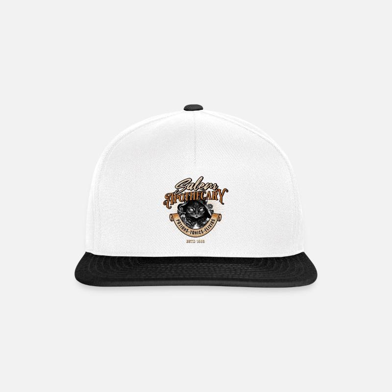 Wizard Cat Salem Apothecary - Snapback Cap - white/black