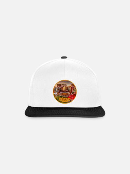 Malaga Bullring Panorama - Snapback Cap - Weiß/Schwarz
