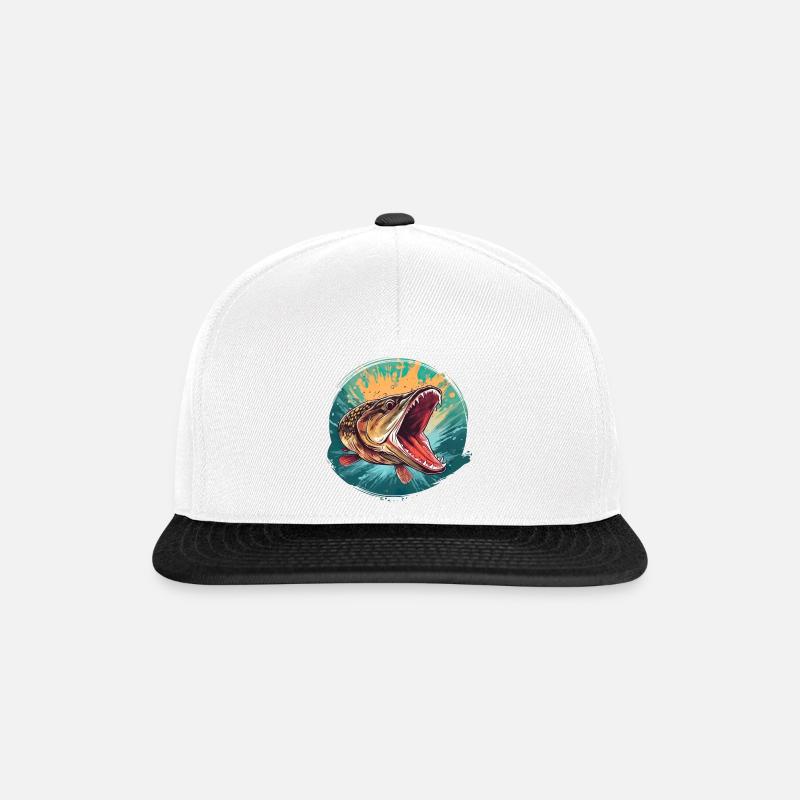 Hecht - Snapback Cap - Weiß/Schwarz
