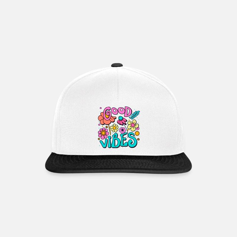 Vibes - Snapback Cap - Weiß/Schwarz