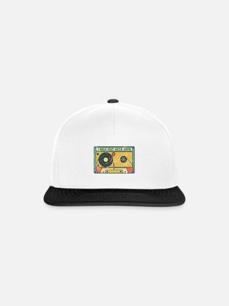 Vintage 1976 - Snapback Cap - Weiß/Schwarz