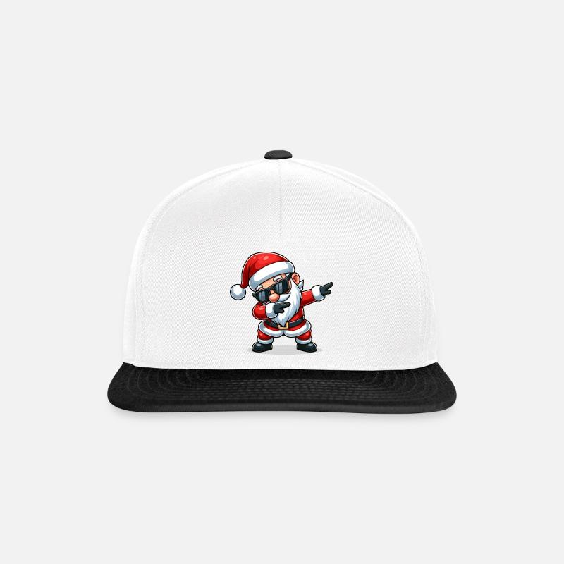 Weihnachtsmann mit Sonnenbrille Xmas Kostüm - Snapback Cap - Weiß/Schwarz
