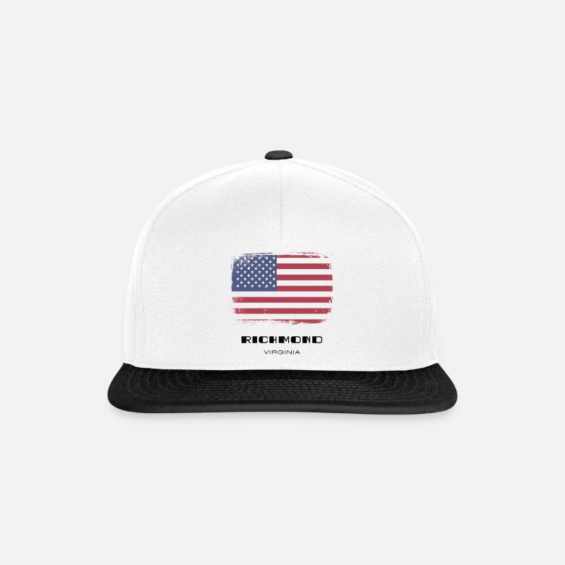 Richmond, Virginia, USA - Snapback Cap - Weiß/Schwarz