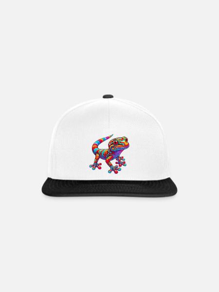 Gecko - Snapback Cap - Weiß/Schwarz
