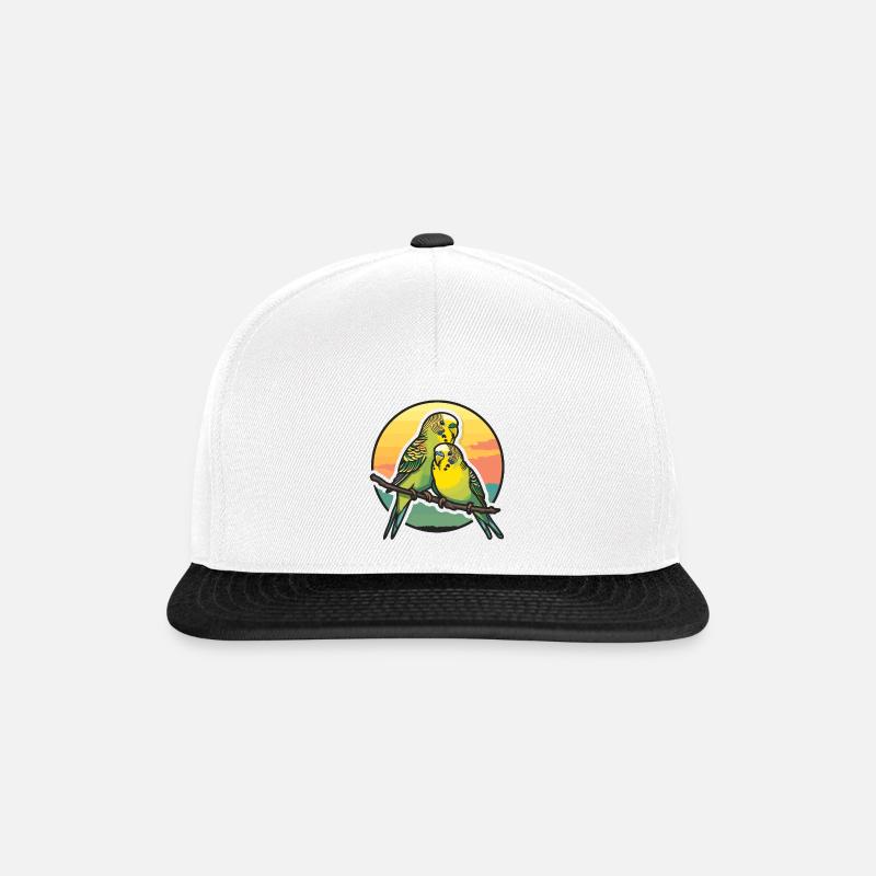 Dad Budgie Father Son Budgies - Snapback Cap - white/black