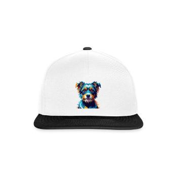 Hamiltonstovare Hunderasse Bunter Cartoon Kawaii - Snapback Cap - Weiß/Schwarz - Vorne