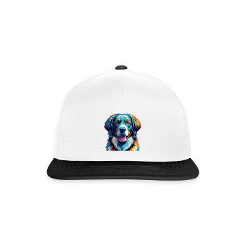 Kuvasz Race Chien Coloré Dessin Animé Kawaii - Casquette snapback - blanc/noir - Devant