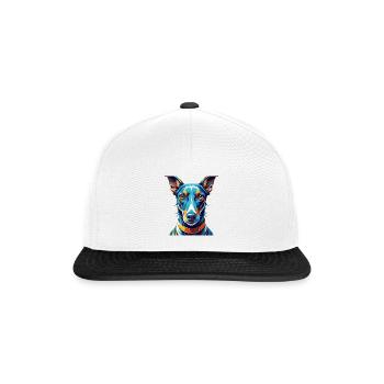 Rampur lévrier chien race coloré dessin animé Kawaii - Casquette snapback - blanc/noir - Devant