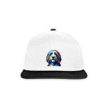 Petit Basset Griffon Vendéen Race De Chien Dessin Animé - Casquette snapback - blanc/noir - Devant
