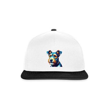 Fil Fox Terrier Chien Race Coloré Dessin Animé Kawaii - Casquette snapback - blanc/noir - Devant