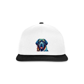 Spanische Dogge Hunderasse Bunte Karikatur Kawaii - Snapback Cap - Weiß/Schwarz - Vorne